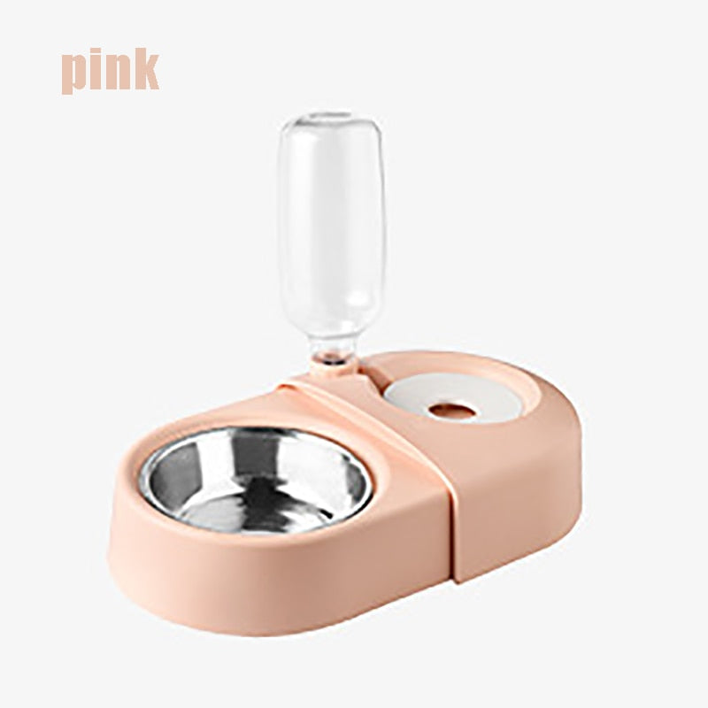 Anti-Overturn Automatic Water & Food Bowl for Dogs & Cats
