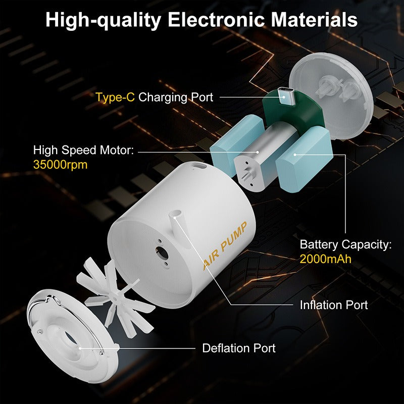 Wireless portable charging and suction dual-use outdoor air pump mini air pump air cushion swimming ring electric air pump