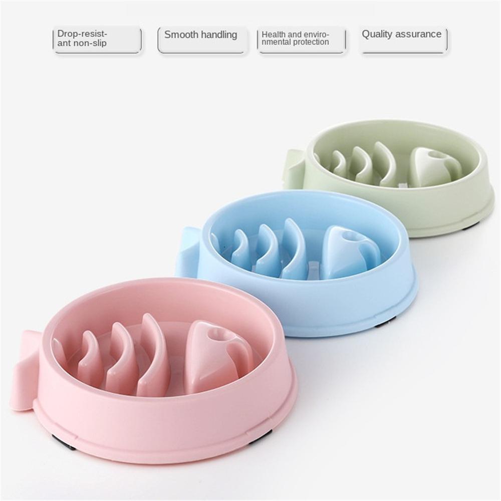 Dog Bowls Slow Feeder Fun Slow-Feeding Interactive Bloat Stop Dog Bowl for Food Medium Capacity Healthy Eating Fish Bone Shape