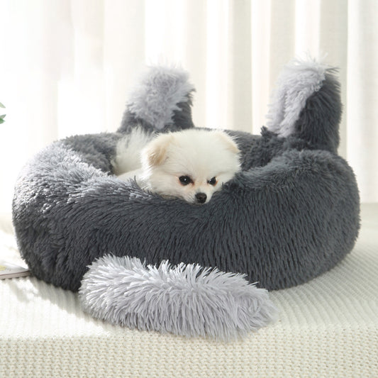 Rabbit Ear Plush Winter Pet Bed