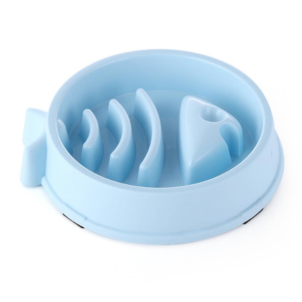 Dog Bowls Slow Feeder Fun Slow-Feeding Interactive Bloat Stop Dog Bowl for Food Medium Capacity Healthy Eating Fish Bone Shape