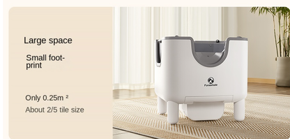 Smart Cat Litter Box Extra Large Fully Automatic Open-Style Self-Cleaning Cat Toilet for Cats