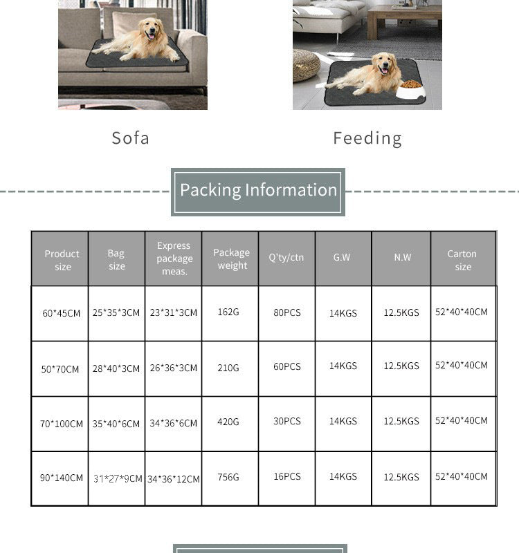Pet Urine Pads Washable And Easy-Drying Pads Instantly Absorbent Cat Training Pads Absorbent Pads Dog Cool Pads