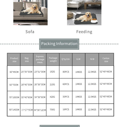 Pet Urine Pads Washable And Easy-Drying Pads Instantly Absorbent Cat Training Pads Absorbent Pads Dog Cool Pads