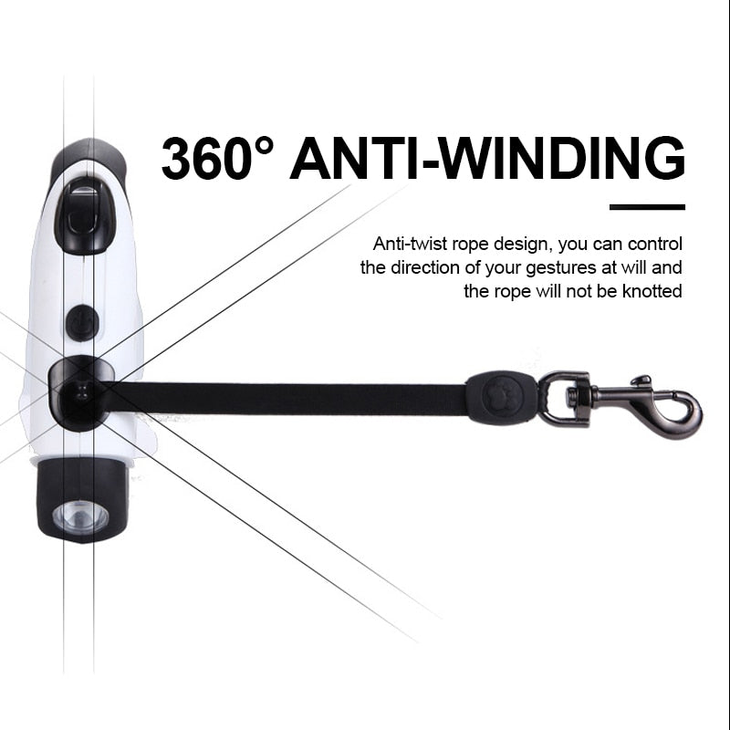 LED Automatic Retractable Dog Leash
