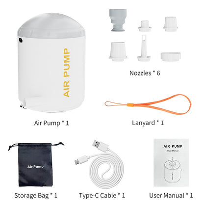 Wireless portable charging and suction dual-use outdoor air pump mini air pump air cushion swimming ring electric air pump
