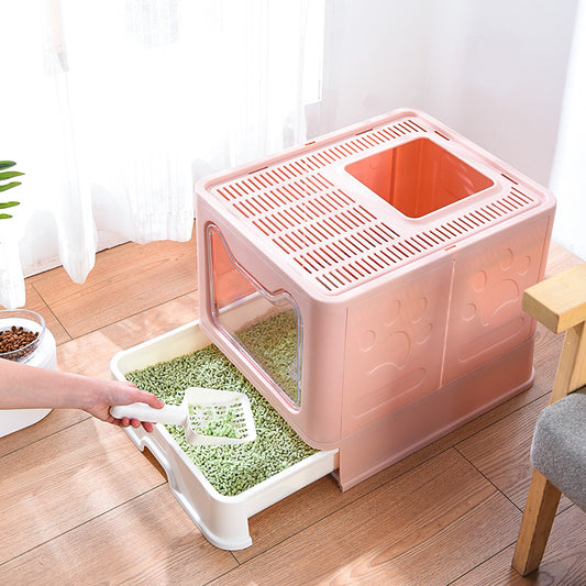 Foldable Top-Entry Litter Box