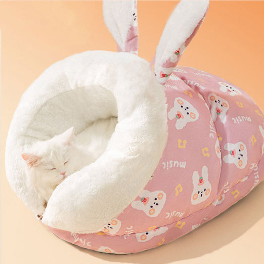 Semi-Enclosed Slipper Pet Bed
