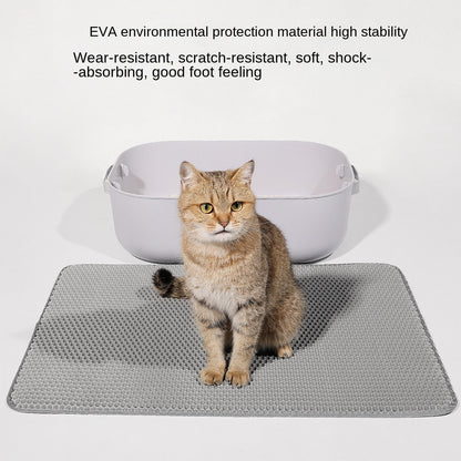 Double layer EVA anti slip cat litter pad pet litter box filter pad