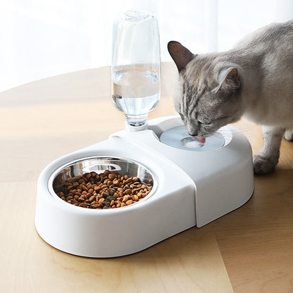 Anti-Overturn Automatic Water & Food Bowl for Dogs & Cats