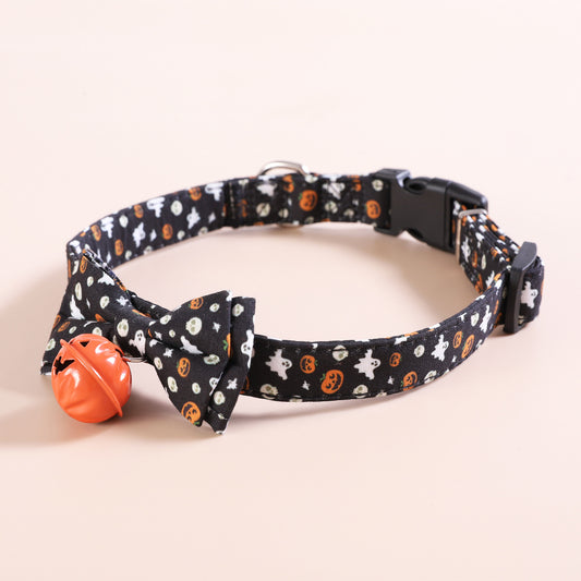 Halloween Pumpkin Bell Collar