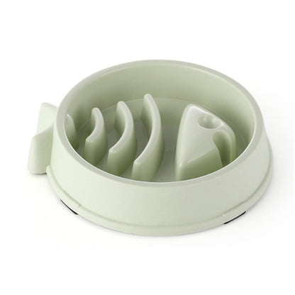 Dog Bowls Slow Feeder Fun Slow-Feeding Interactive Bloat Stop Dog Bowl for Food Medium Capacity Healthy Eating Fish Bone Shape