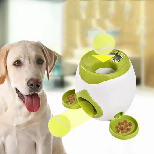Remote Tennis Ball Launcher & Treat Dispenser for Dogs