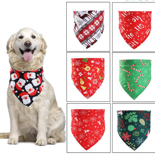 Christmas Pet Saliva Towel Bandana