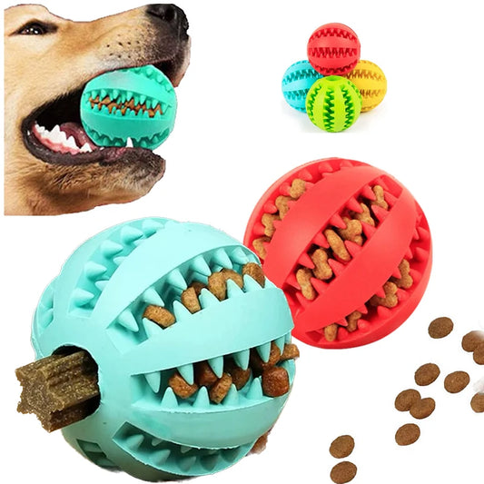Chew & Play Rubber Treat Ball — Happy Snack-Time Toy