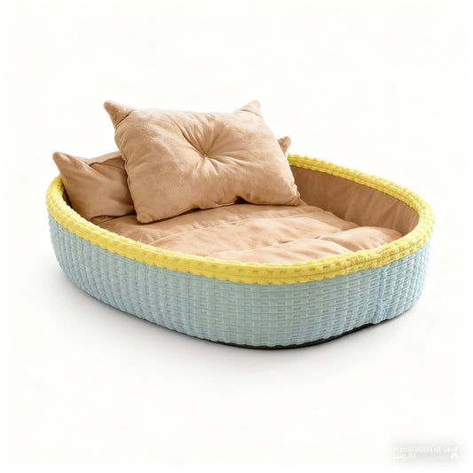 Half-Enclosed Winter Dog House Bed