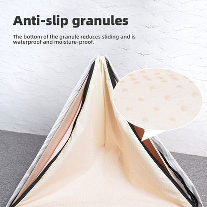 Foldable Striped Triangle Pet Tent Cat Kennel Dog House